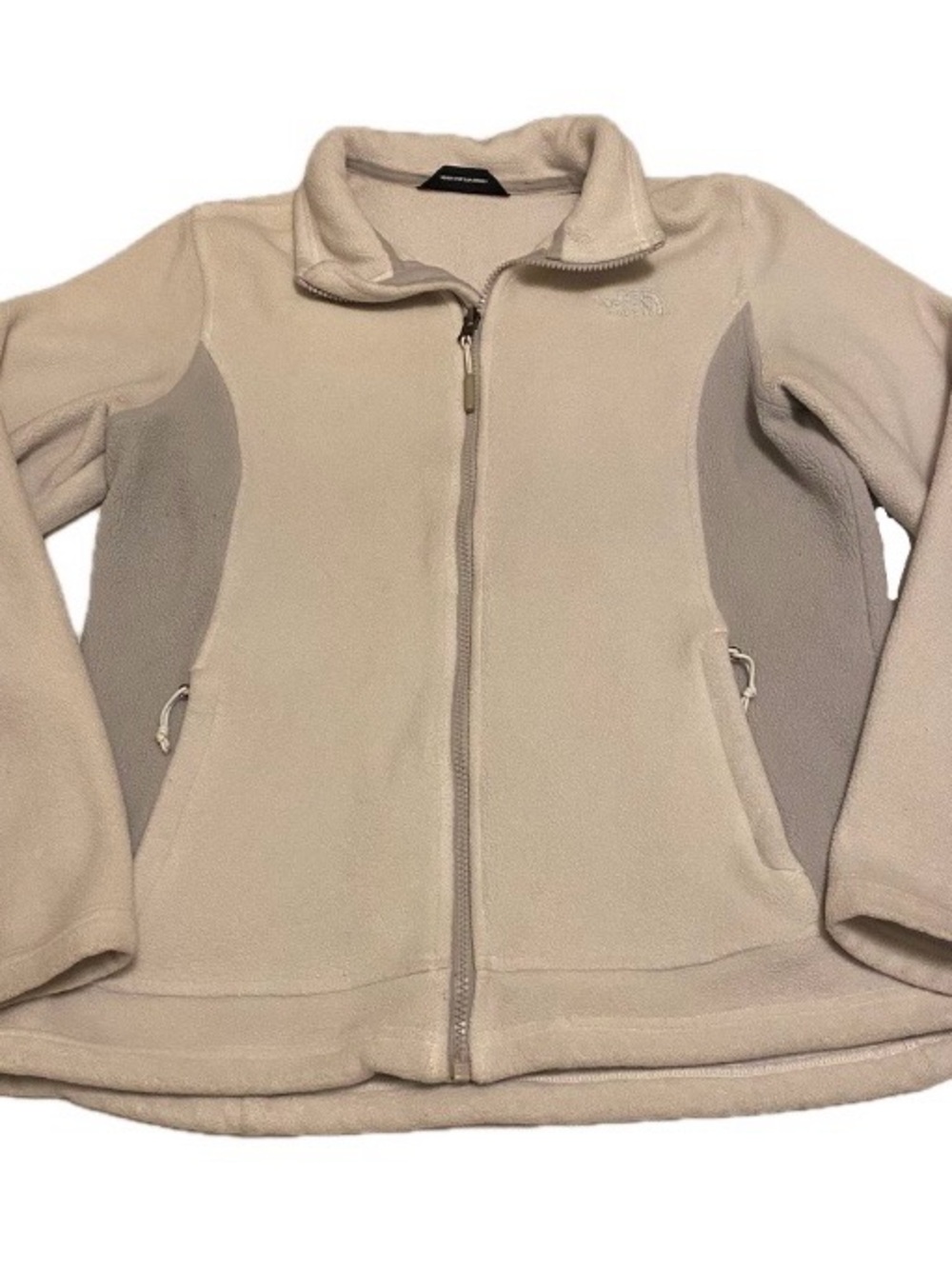 The North Face Women’s Large Grey and White Long Sleeve Zip Up Jacket
